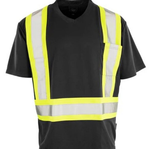 Forcefield 3M black short sleeve with reflective stripe shirt size S/P - Picture 1 of 4